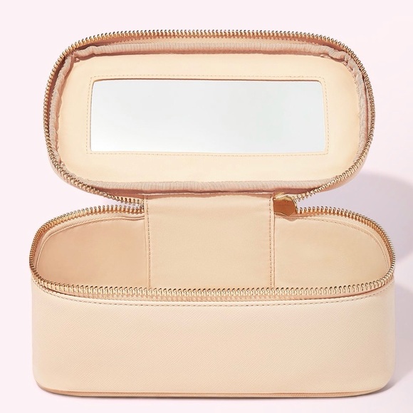 Stoney Clover Lane Handbags - Stoney Clover Lane Vegan Leather Open Top Mirror Pouch in Tan / Sand